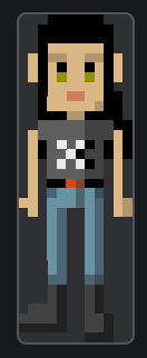 Pixelated image with uneven edges